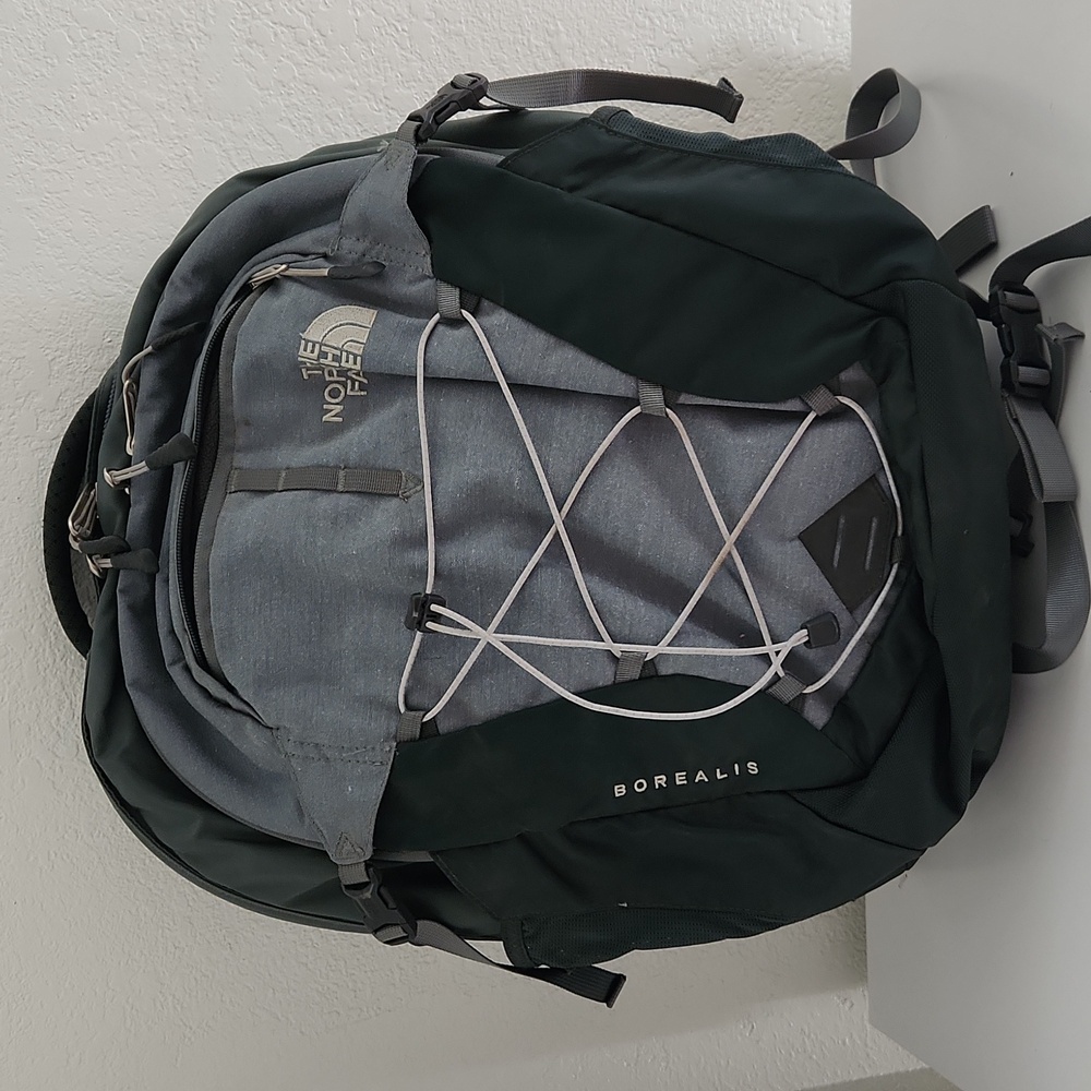 North Face Borealis Sage Green Two tone backpack